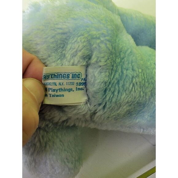 Vintage Teddy Bear "Musical Bears" Blue Animal Playthings Inc Plush Toy 1986 Vtg - Picture 6 of 7